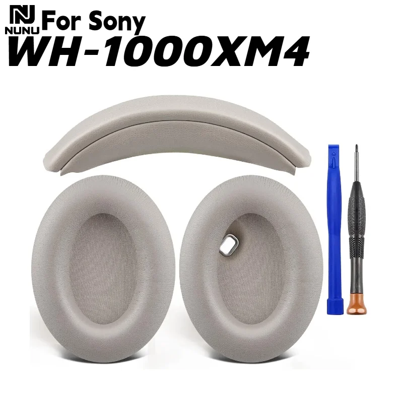 

Replacement Easy to install Snap on Headbeam cushion/Protein skin memory sponge ear pad For Sony WH-1000XM4 Headset repair parts