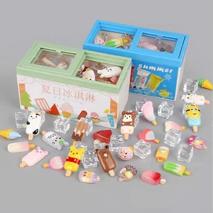 Miniaturmöbel Supermarkt Gefrierschrank für Mädchen, 1/12 Doldas Spielzeug, Eisschrank, Simulationsgetränk, Mini -Essen, Geschenk Küche 8 Hauptverkäufe Gefrierschrank für Eiscreme - №1