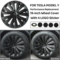 4PCS 19Inch Wheel Caps Replacement Hub Cap Performance Automobile Wheel Hubcap Full Rim Cover For Tesla Model Y 2023 Accessories