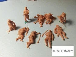 miniature unpainted model 1/72 germman soldiers  fall in a batlle 9pcs/set
