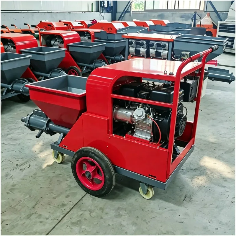 High Efficiency Cement Mortar Spraying Machine Wall Plastering Machine 380V Three Phase Concrete Sprayer With Lowest Price
