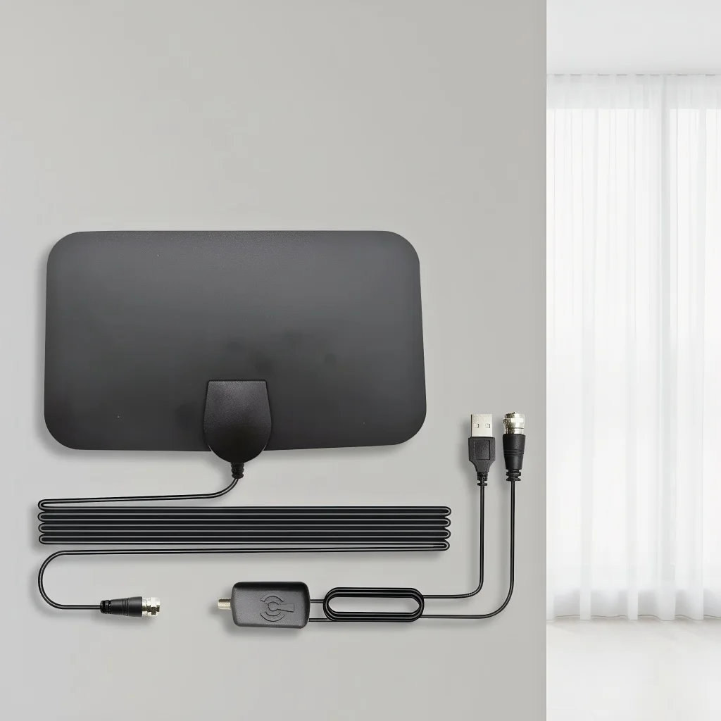 4K TV Antenna – 25DB High Gain Indoor Aerial with 3000 Miles Booster, EU Plug