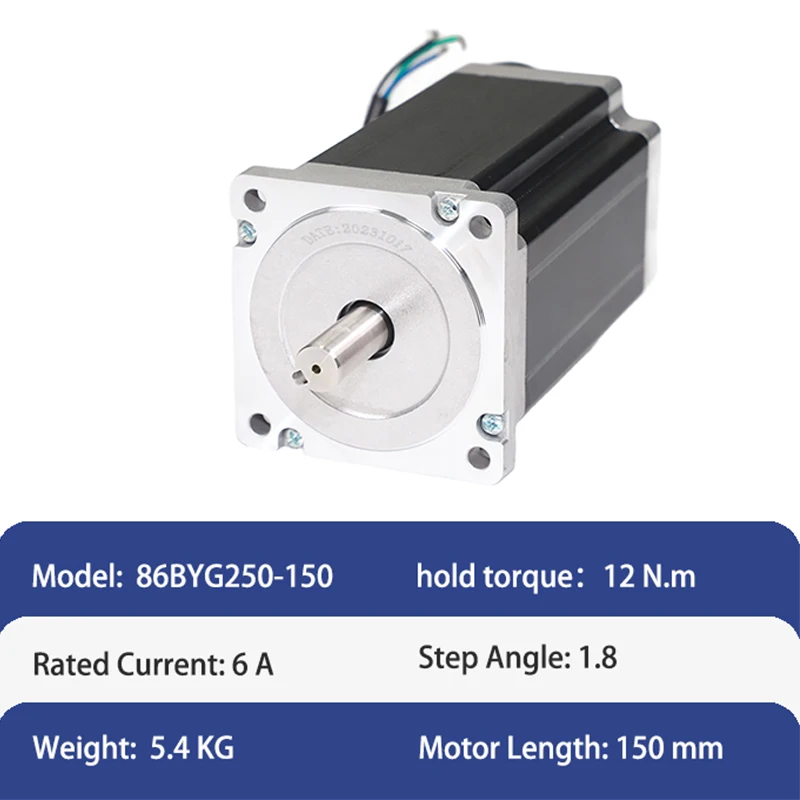Motor paso a paso híbrido de bucle abierto NEMA 34 86*150mm certificado ROHS EMTECH DC 60V para sistema de automatización
