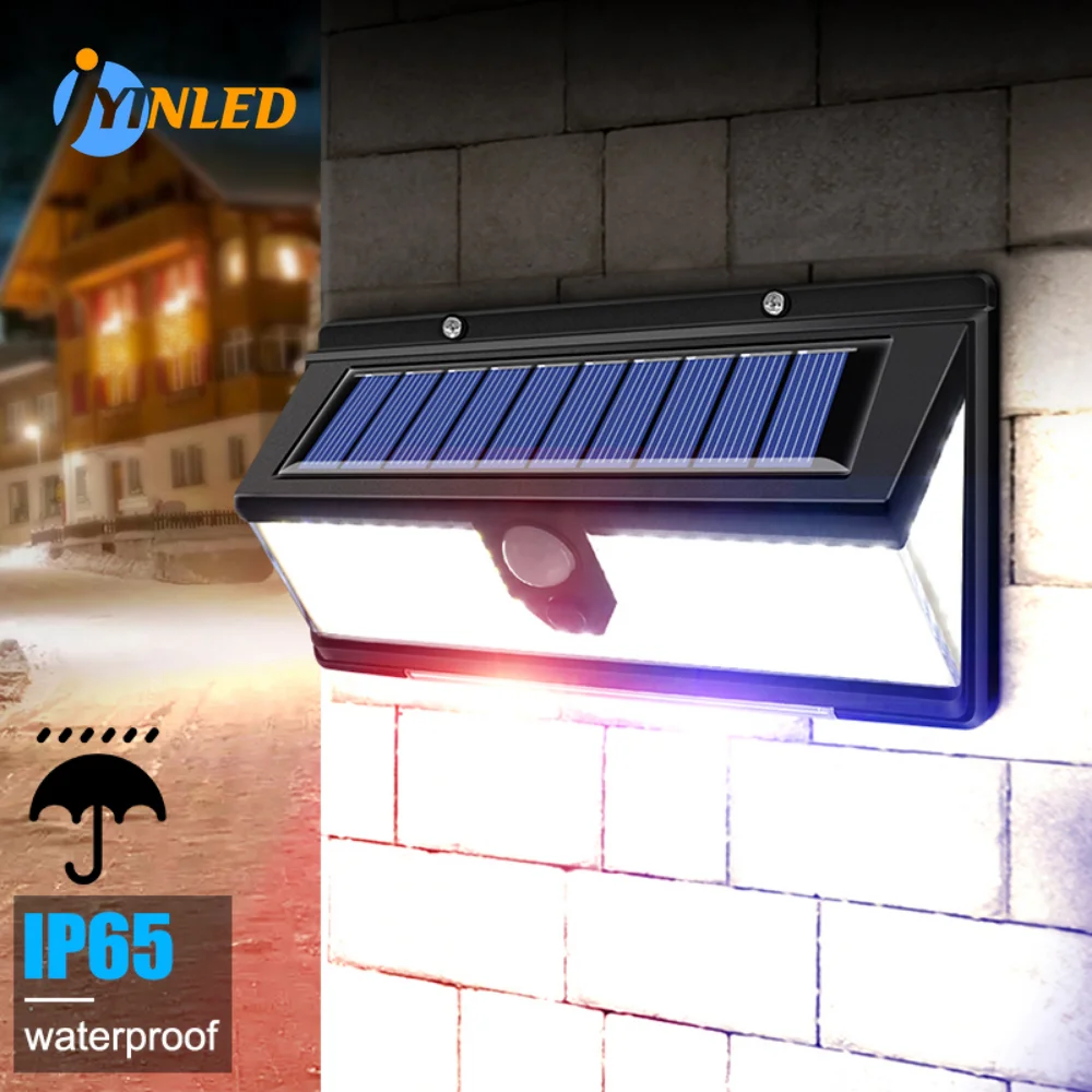 Solar Led Light Outdoor Garden Decoration 172led Lights With 3 Working Mode IP65 Waterproof Solar Motion Sensor Wall Lamp