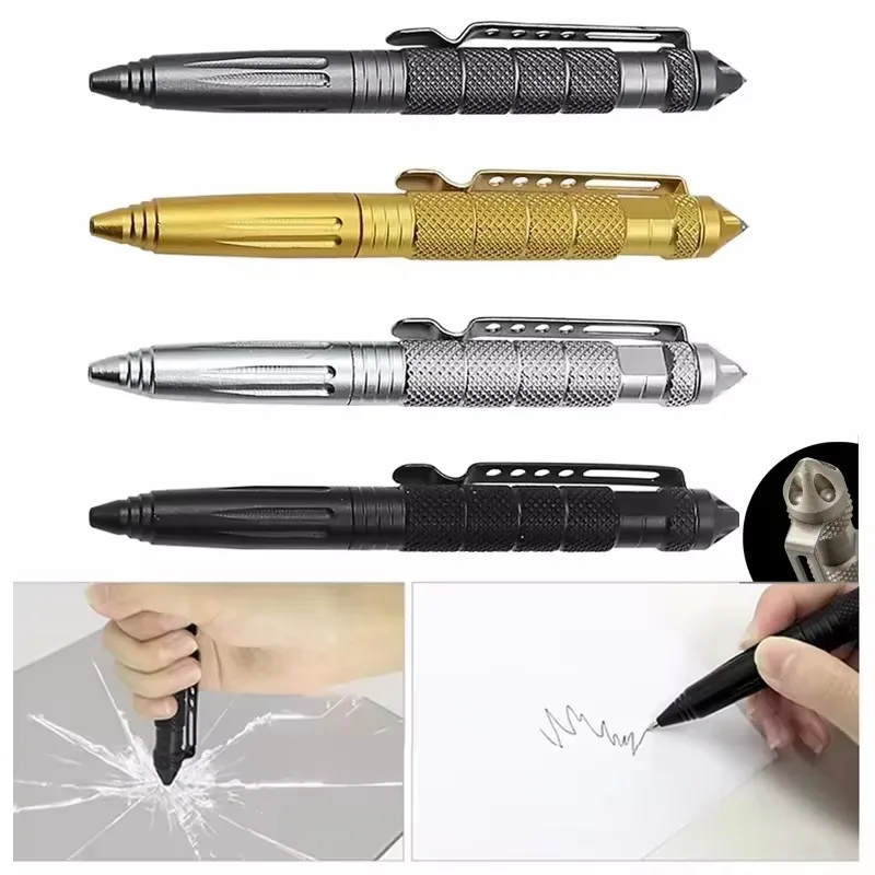 1/2/3/4Pcs Military Tactical Pen Multifunction Aluminum AlloyOutdoor Camping Security Survival Tools Emergency Glass Breaker Pen