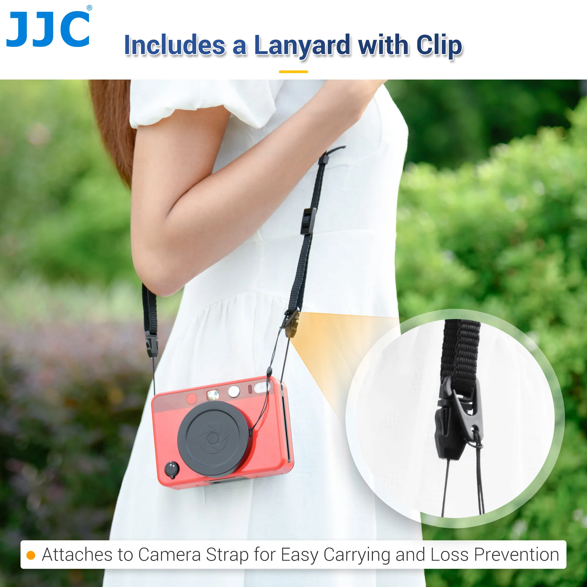 JJC Magnetic Lens Cap designed for Leica SOFORT 2 Instant Camera Lens Cap Cover With lanyard Protects Lens from Bumps Scratches