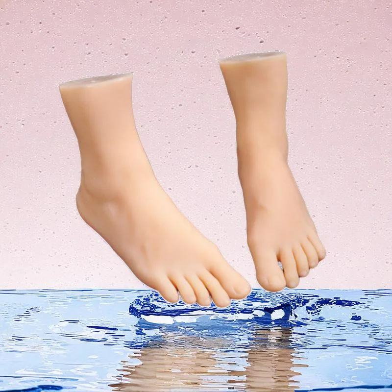 

Fake Female Foot Model Manicure Practice Foot Lifelike Simulated Mannequin Feet Fetish for Props Shoes Display Salon