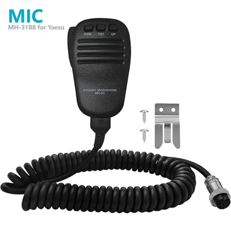 MH-31B8 Handheld Speaker Mic 8-Pin Microphone Fit for Yaesu Walkie Talkie FT-840 FT-990 FT-1000 FTDX1200 FTDX3000D Two Way radio