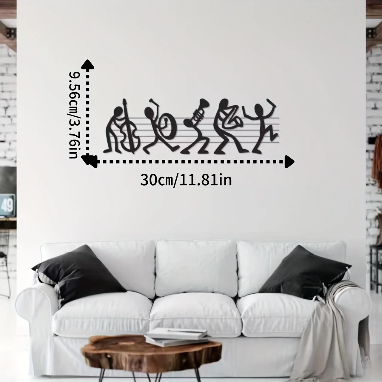 

Vintage Music Note Metal Wall Art Wall Decor Iron Plaque for Living Room Studio Decor