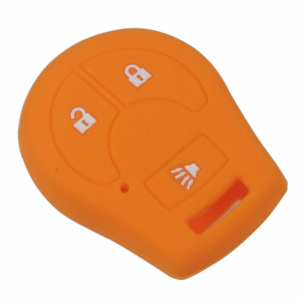 jingyuqin Silicone Key Case Cover for Nissan March Tiida Altima Armada Cube Juke Maxima Pathfinder Rogue Sentra Versa micra