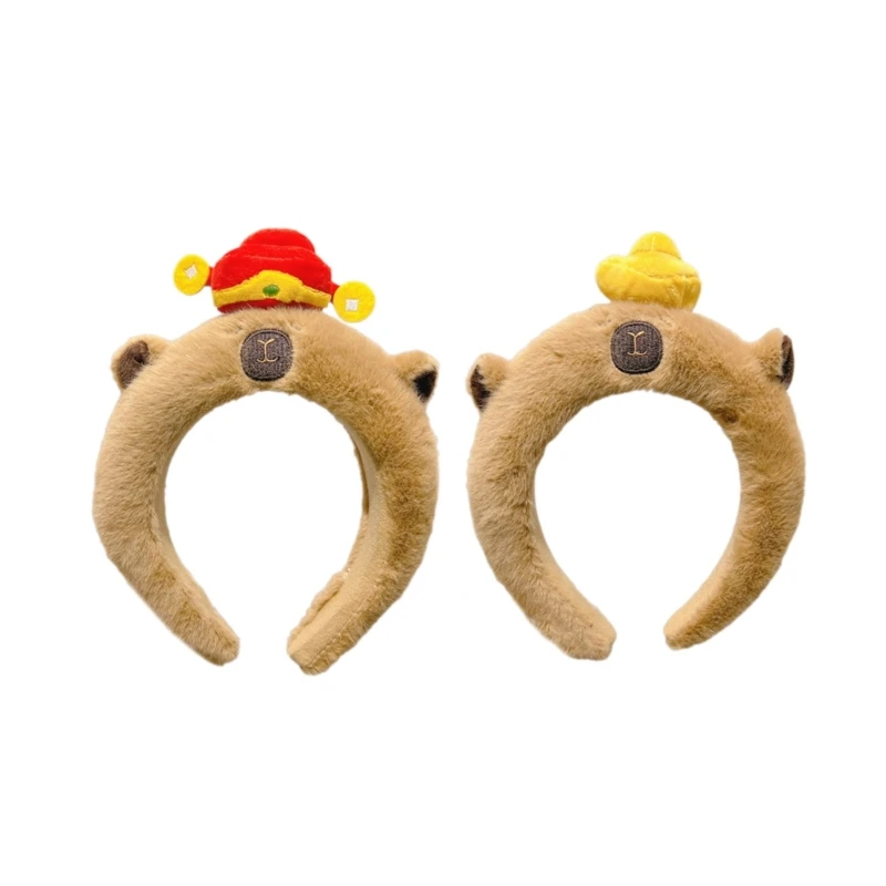 Adorkable Capybara Headpiece Proms วันเกิด Hairbands สนุก Headwear การ์ตูน Capybara เทศกาลผม Headwear