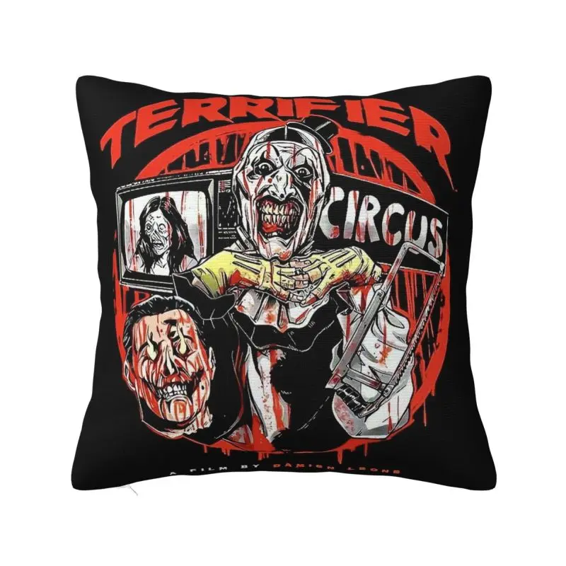 Custom T-Terrifiers Film Cushion Cover 3D Printing Square Throw Pillow Case for Living Room Pillowcase Home Decoration