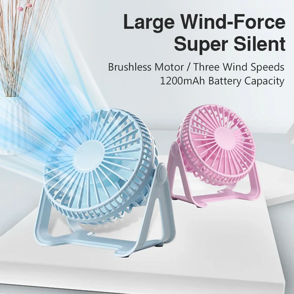 Portable Mini Fan USB Power Small Desk Cooling Fan Super Mute Cooler 360 Degree Rotation Fan for Home Office Travel