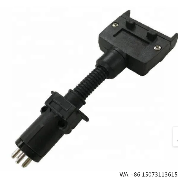 12V Australia Trailer Adapter 7pin Flat Trailer Socket to 6pin Small Round Trailer Plug Connector for RV Truck caravan