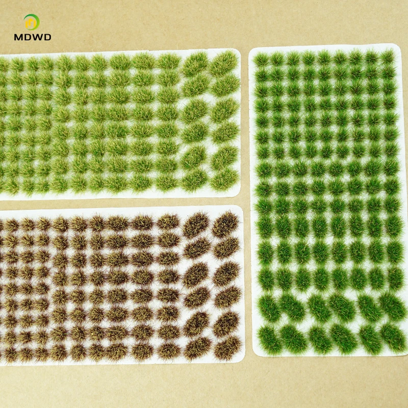 123 Tufts/box Model Grass for Miniature Scenery,Miniature Grass Combination Set Applicable for N & HO Scale,Architectural Models