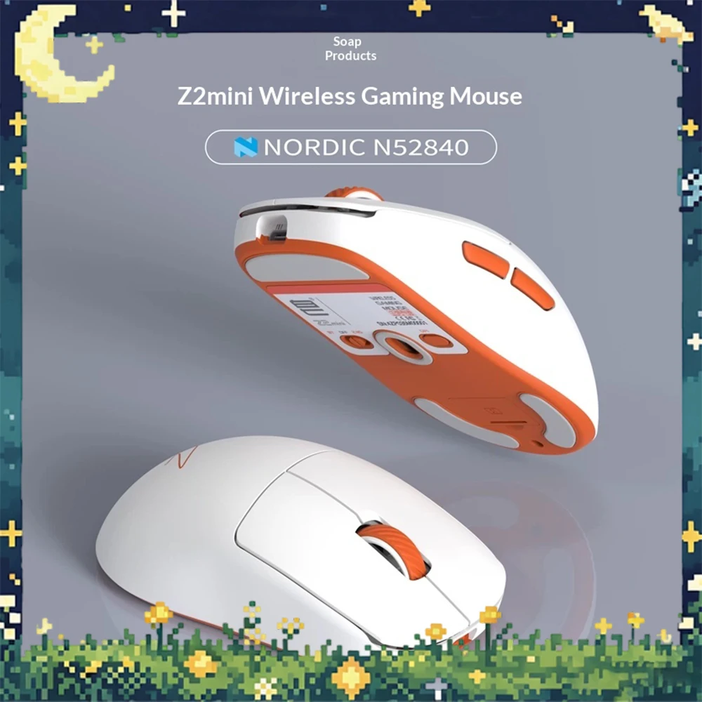 Zaopin Z2 mini Wireless Mouse Three Mode Connection PAW3395 Flagship Optical Sensor Game Mouse 4000HZ Rate Of Return For Gifts