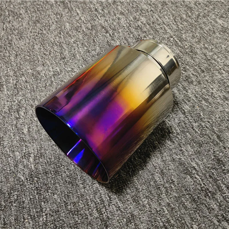 

1 шт., наконечник глушителя выхлопной трубы для Nissan GTR R35 IN 76 мм, внешний диаметр 127 мм, длина 175 мм, может индивидуальный размер, синяя насадка для выхлопной трубы