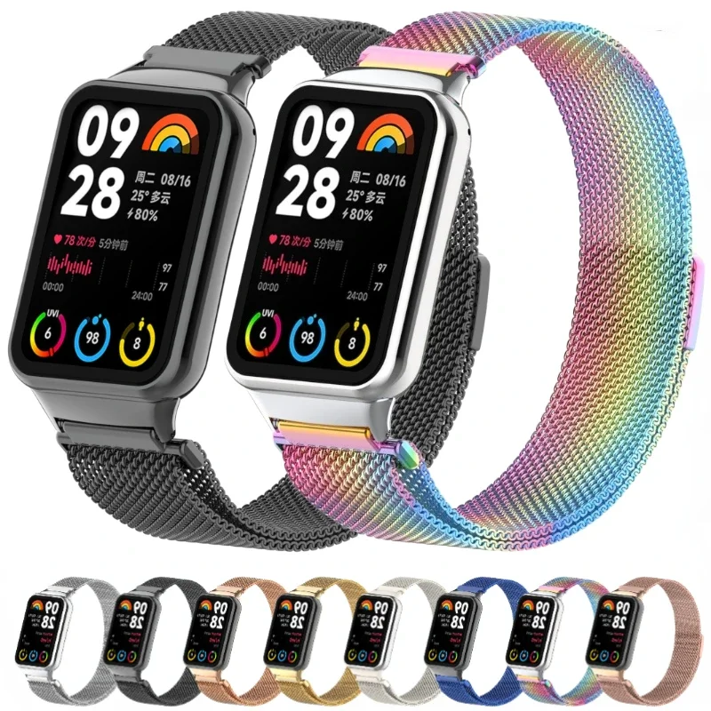 

Milanese Strap for XiaoMi Miband 8 Pro Stainless Steel Metal Magnetic Bracelet Wristband Accessories XiaoMi Miband 8 Pro Correa