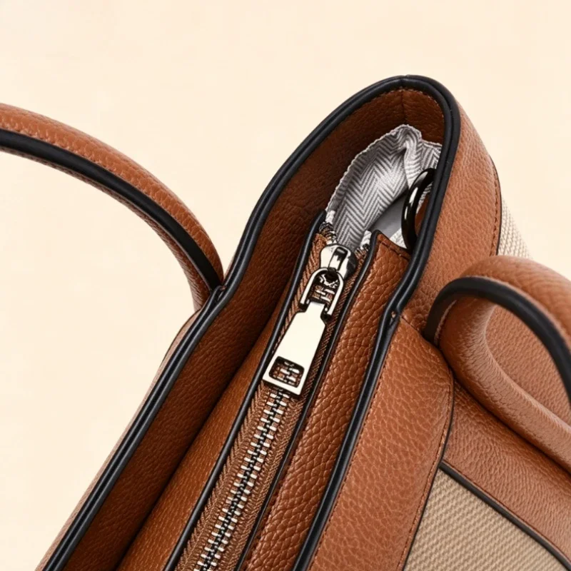 Popular Women Messenger Bag Genuine Leather Crossbody Purse Luxury Brand Designer Shoulder Tote Handbags Ladies