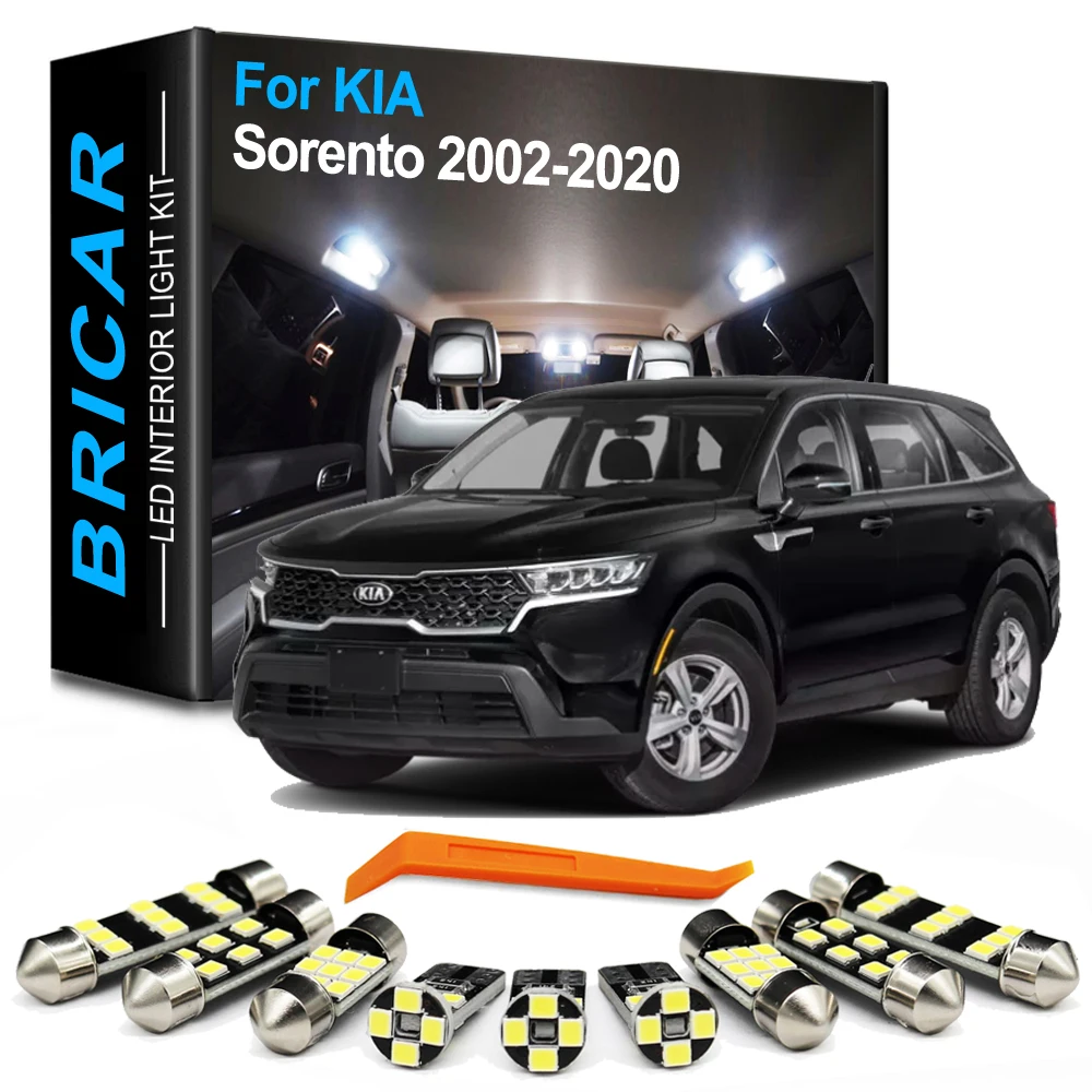 

Brlcar Canbus Светодиодная лампа внутреннего освещения Kit для KIA Sorento I II III 1 2 3 MK1 MK2 MK3 2002-2018 2019 2020 Автомобильная внутренняя лампа