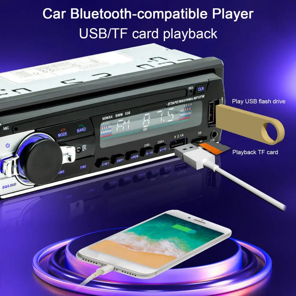 

Car 1 Set Helpful Dual USB Fast Charge 12 14 4V MP3 Bluetooth compatible Auto Radio Car Accessories