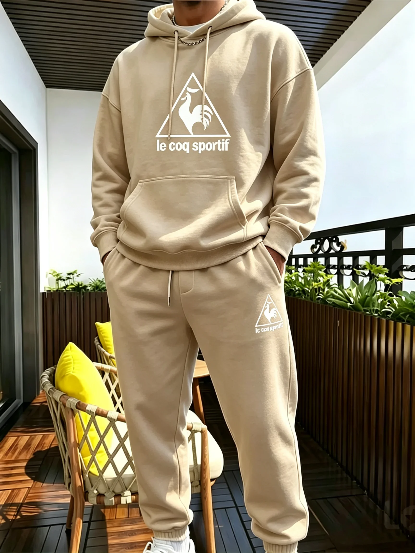 2026 Men's Suit Sporty Set - New Fall_Winter Two-Piece Couple Sweatshirt and Drawstring Casual Pants