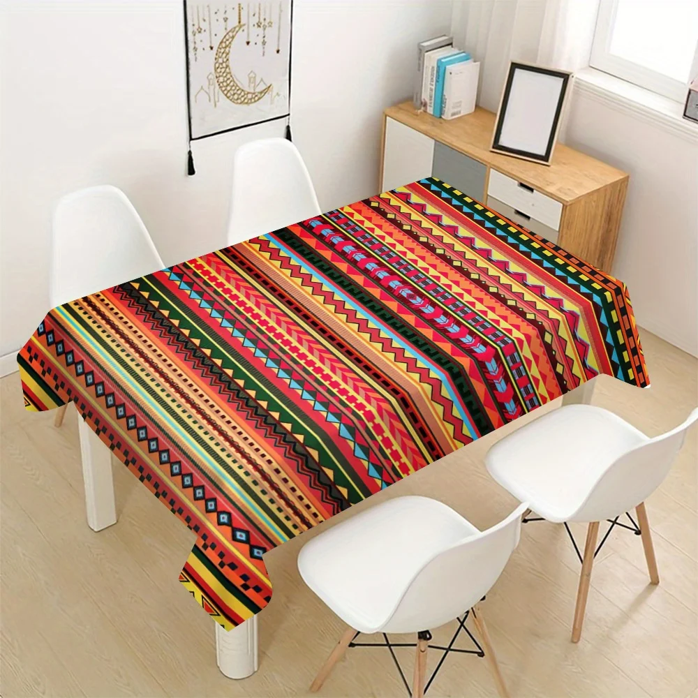 【JIT Product】 Mexican Carnival Tablecloth - 1 piece - Polyester tablecloth, thick, woven polyester, yzb