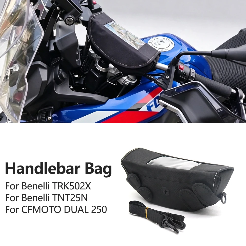 For Benelli TRK502X TNT25N TRK502 X TNT 25N For CFMOTO DUAL 250 Motorcycle Waterproof Bag Storage Travel Handlebar Bag Tool Bag