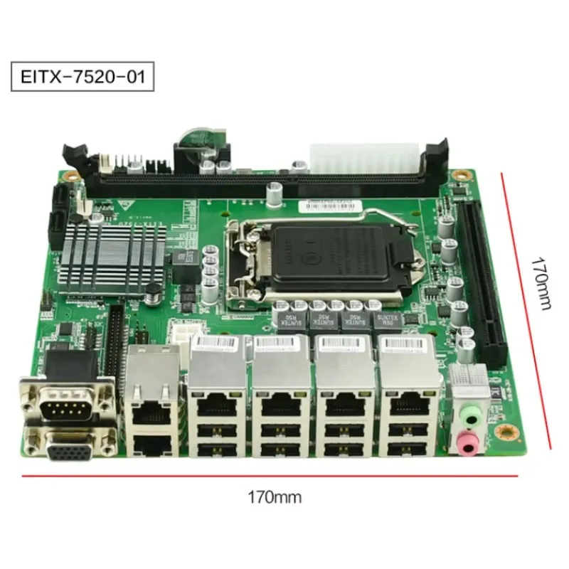 Nova placa-mãe h61 itx gráficos integrados wifi para vga lga1155 2a/3a geração i7/i5/i3 ddr3 duplo sata para desktop