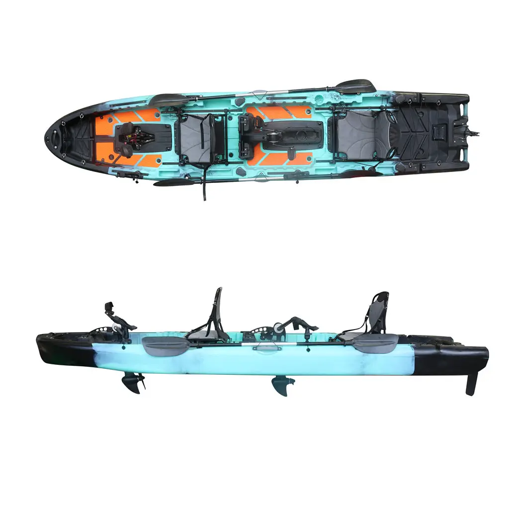 Vicking Arrival 14FT 2-person Sea Kayak with 4.2m Length Pedal Kayak Electric Motor LLDPE Material Kayak New for Water Sports