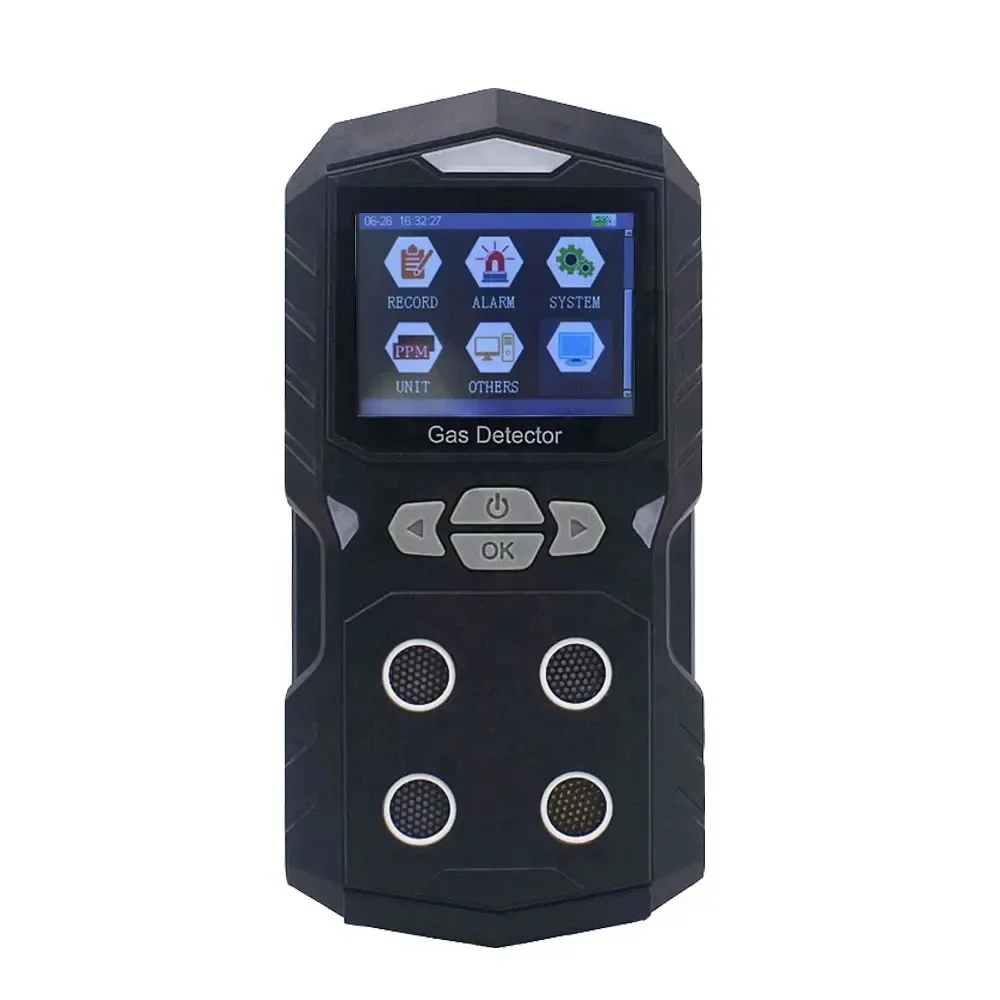 

HEDAO Portable 4 Gas Detector Co H2s O2 Ex(lel) Gas Meter For Industry Multi Gas Detector With Data Storage