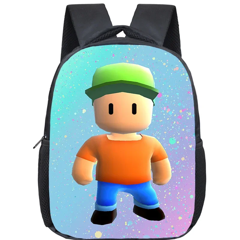 Stumble Guys Backpack Cartoon Kids Kindergarten Bag 12 Inch Children Waterproof School Bags Mochila Book Storage Back Pack gifts