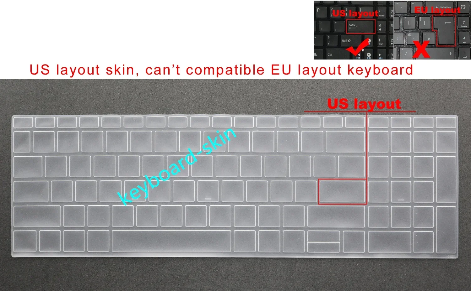 US Keyboard Silicone Skin Cover Protector for HP ProBook 450 G8 G9 G10,455 G8 G9 G10,455R G9 G10,HSN-Q27C-5,HSN-Q32C-5  laptop