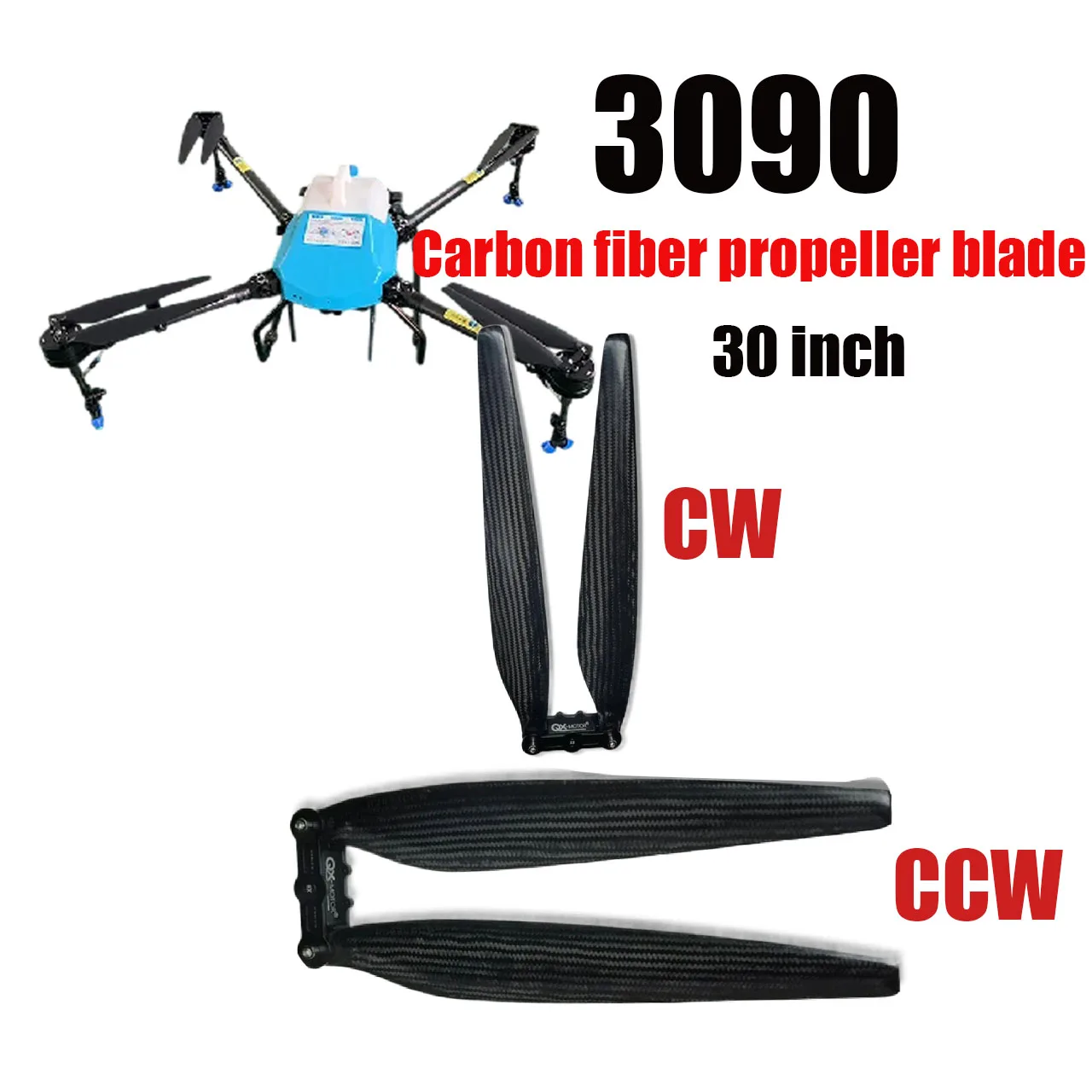 

QX-MOTOR 3090 CW CCW Carbon Fiber Folding Propeller 30 inches Props Blades For Plant Protection Machine Large Multi-axis Motor