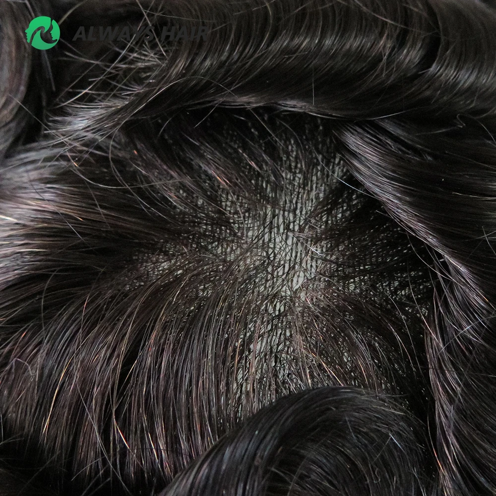 OS28 -Clrearance Sales  Knots Skin Toupee 0.12-0.14mm Hair Patches For Men 130% Hair Density Men's Capillary Prothesis Wig