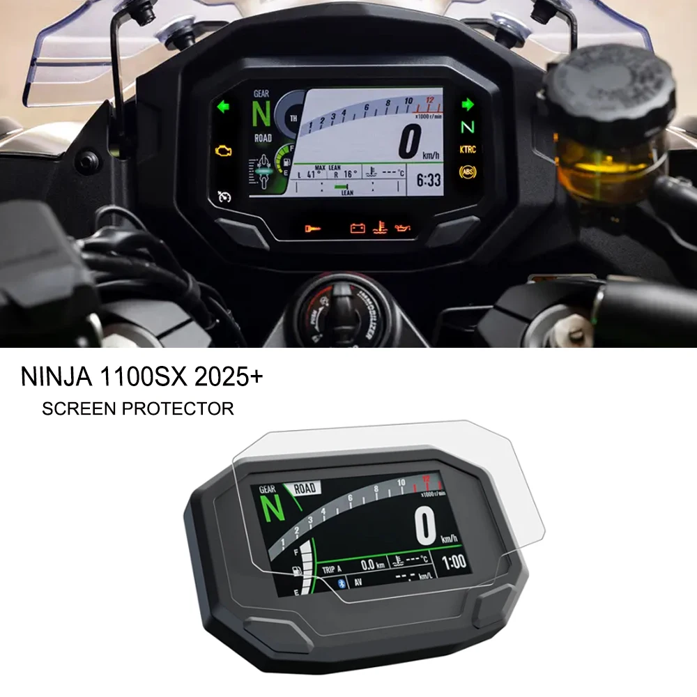 For Kawasaki Ninja 1100SX Ninja1100SX 2025+ Motorcycle Adventure Scratch Cluster Screen Dashboard Protection Instrument Film