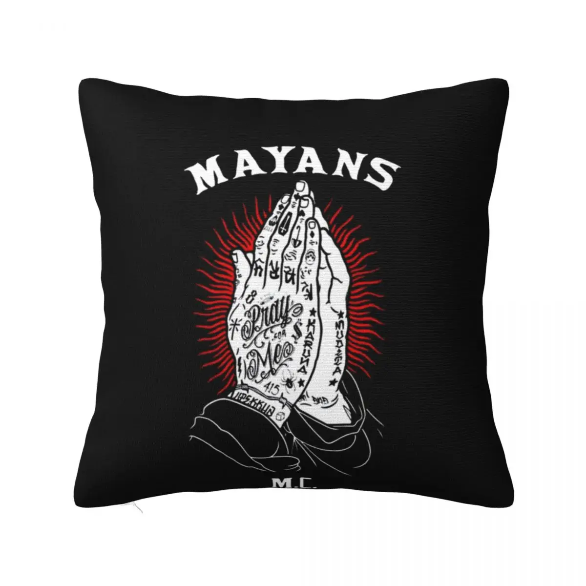 Mayans Mc Pillow Case mayan mc Vintage Polyester Pillowcase Bed Zipper Spring Cover