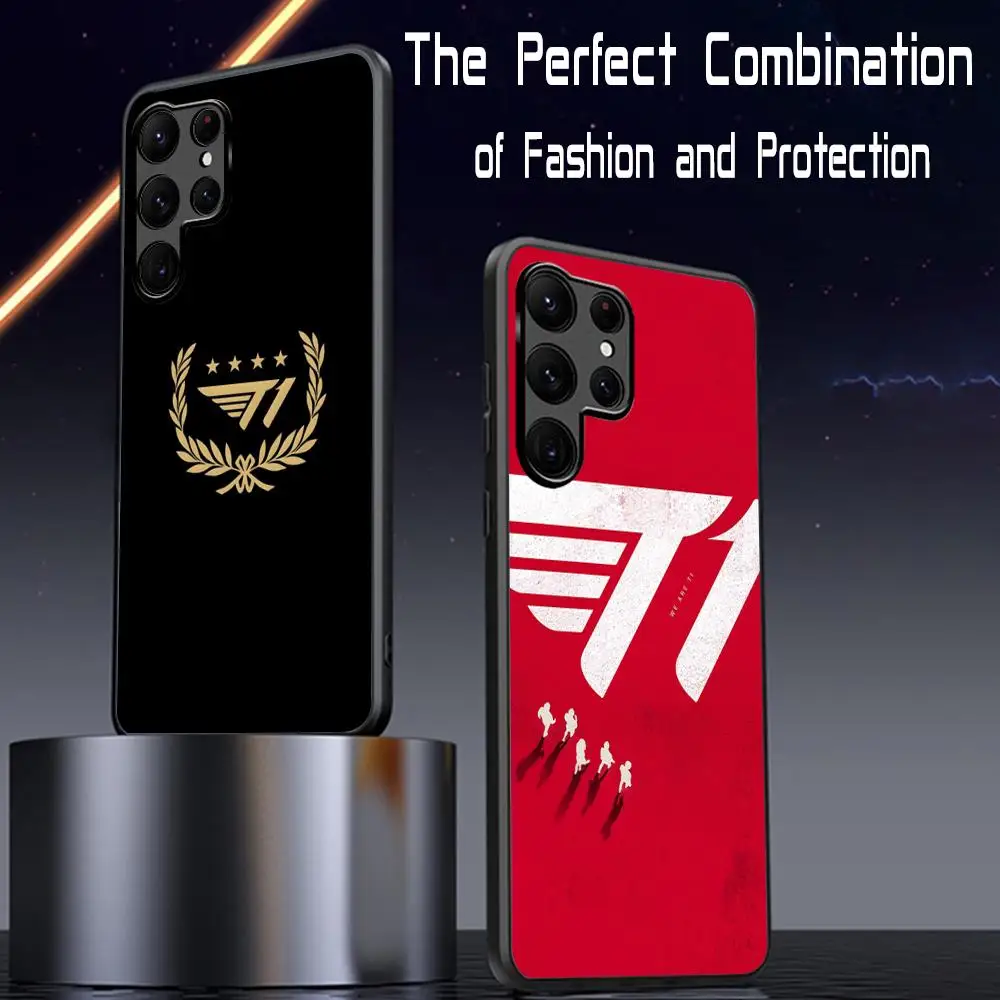 T1 fashion winner design Phone Case For Samsung Galaxy S25 S24 S23 S22 S21 S20 Plus Ultra Note20 Soft Black