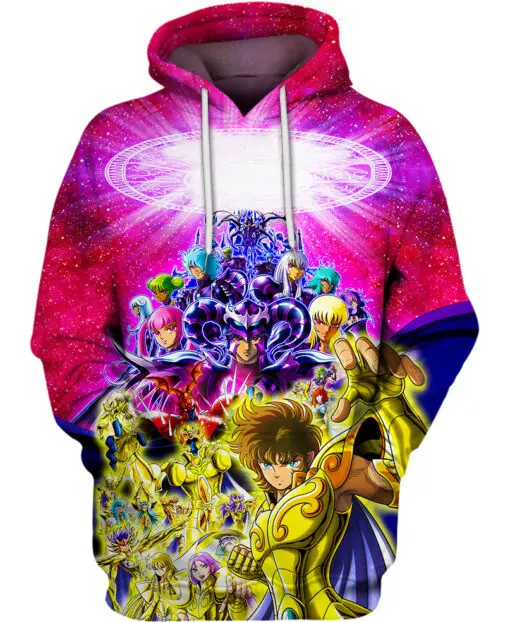 Popular Cosplay Anime Saint Seiya 3D Print Hoodies Men Women Long Sleeve Sweatshirts Y2k Hoodie Fashion Oversized Men's Clothing