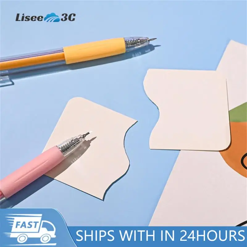 アートユーティリティナイフペンカットステッカー、スクラップブッキングカッティングツール、ペーパーカット、プッシュボタン、安全なスクラップブック、手作り工芸品、1個