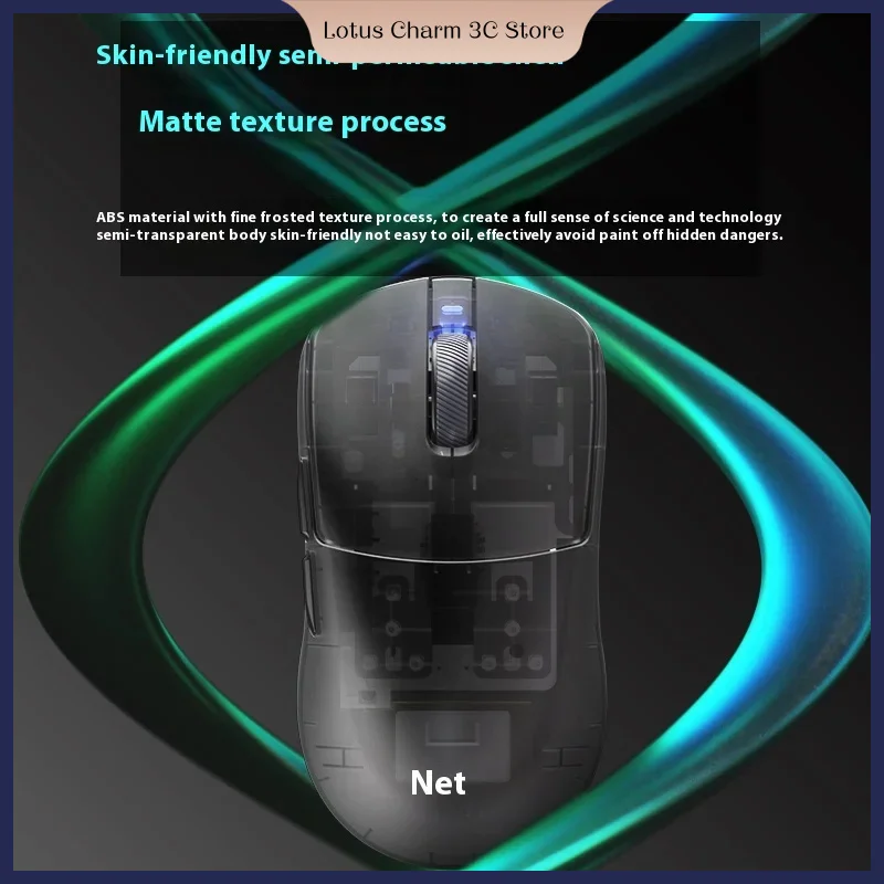 Monka M1 Wireless Gaming Mouse Bluetooth Three Mode Rgb Long Endurance Paw3395 Lightweight Ergonomic Gaming Mouse For Pc Gamer