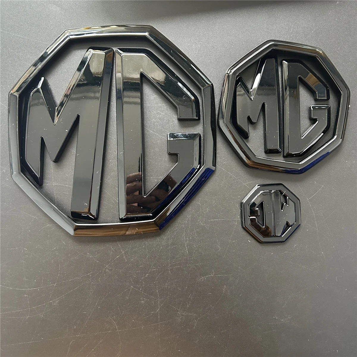 New 3Pcs/set Decoration Car M Logo G Styling Stickers For New 6 ZS HS Car Rear Emblem Front Grille Badge High-end Decals Auto