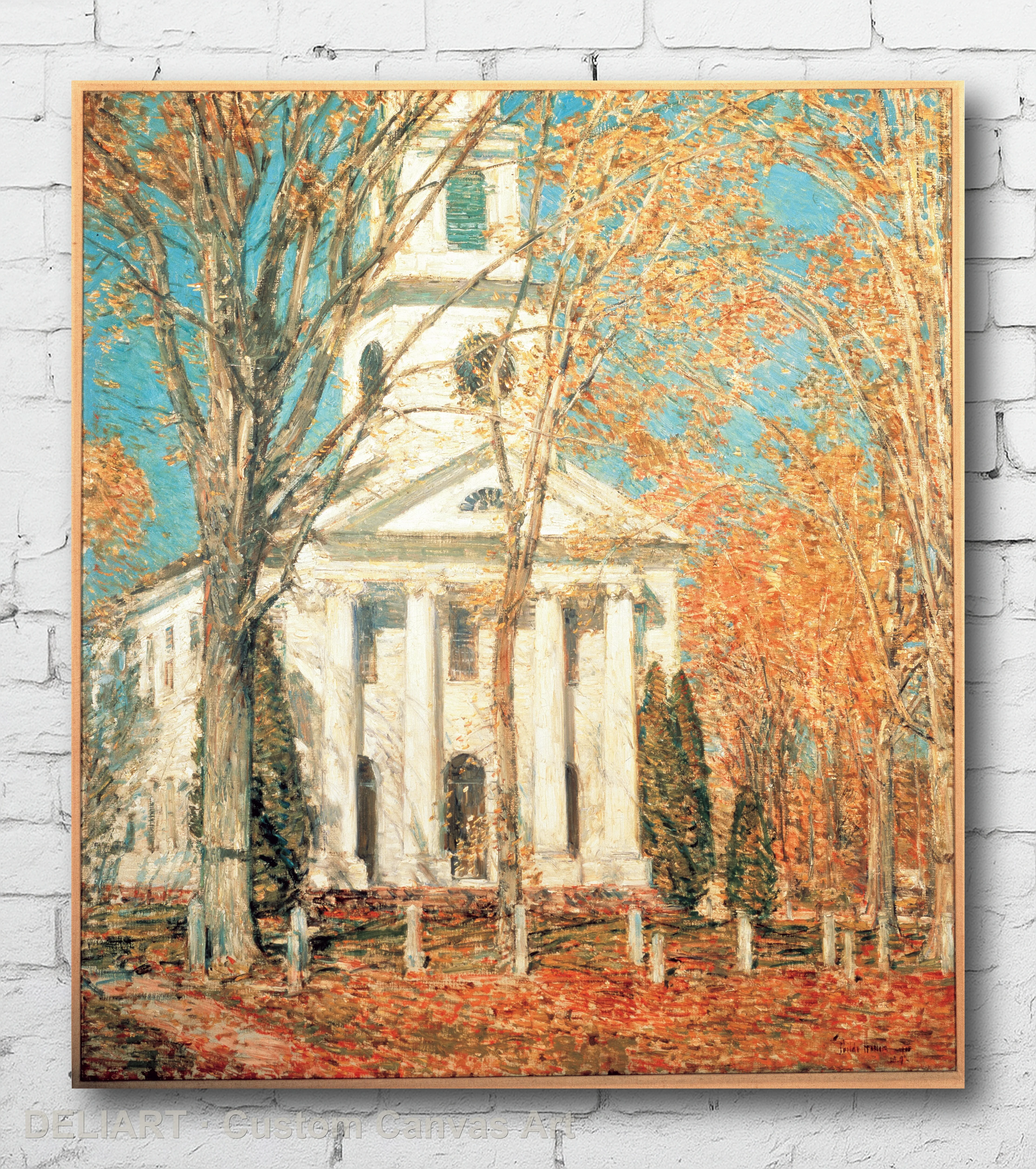 

Impressionist Cityscape by Childe Hassam, 1909 - Fine Art Canvas Wall Art Poster Print Vintage Home Decor Unframed