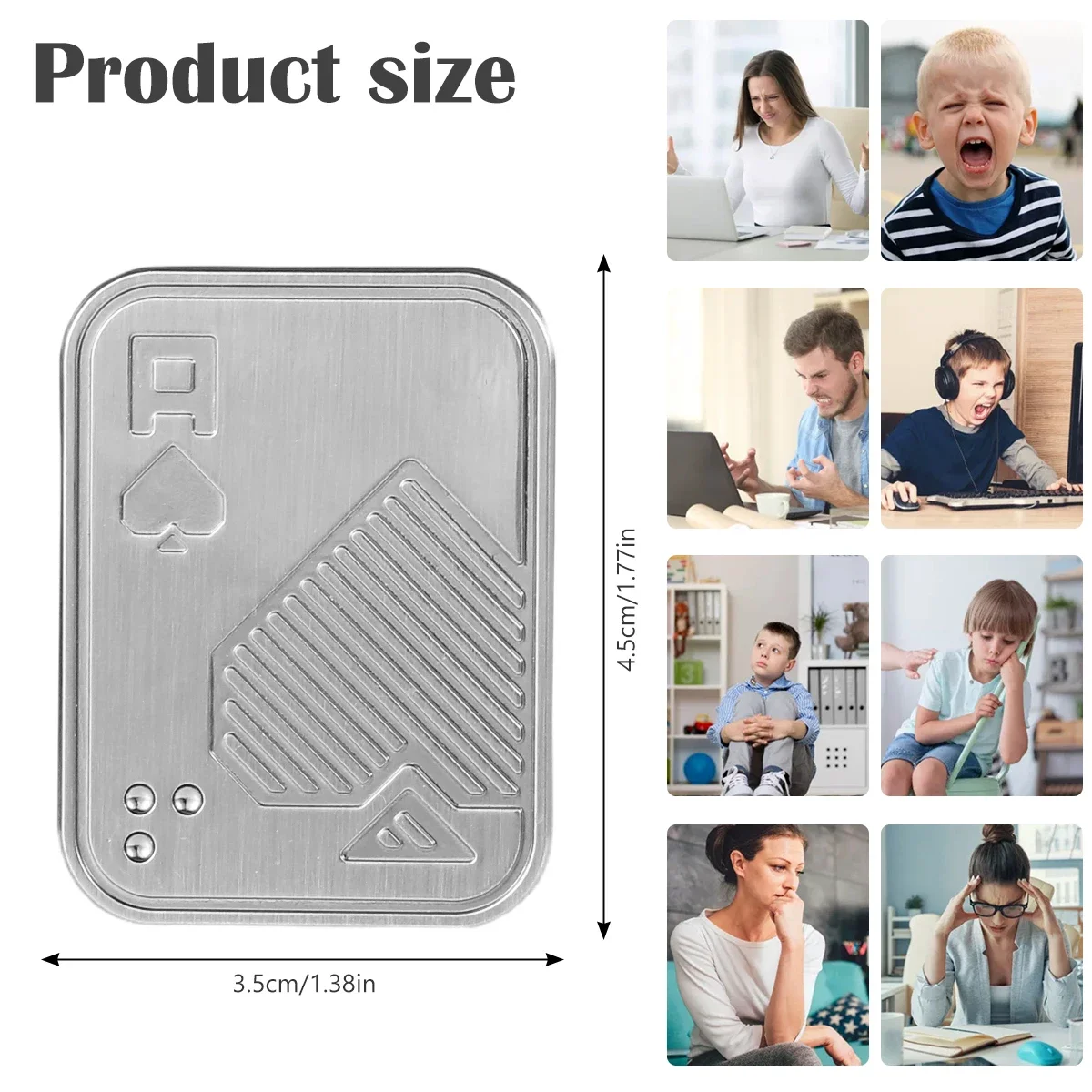 1 unidad de juguetes de póker EDC de Metal, deslizador de tarjeta de empuje de póker de Metal, juguete para aliviar el estrés, moneda háptica, juguetes de escritorio de oficina, regalos para adultos