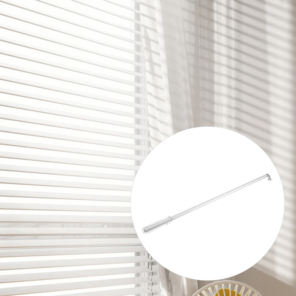 

Aluminum Alloy Plastic Manual Push Pull Curtain Rod Long Stick Handle Keychain Blackout Sturdy Crack Resistant for Drapes