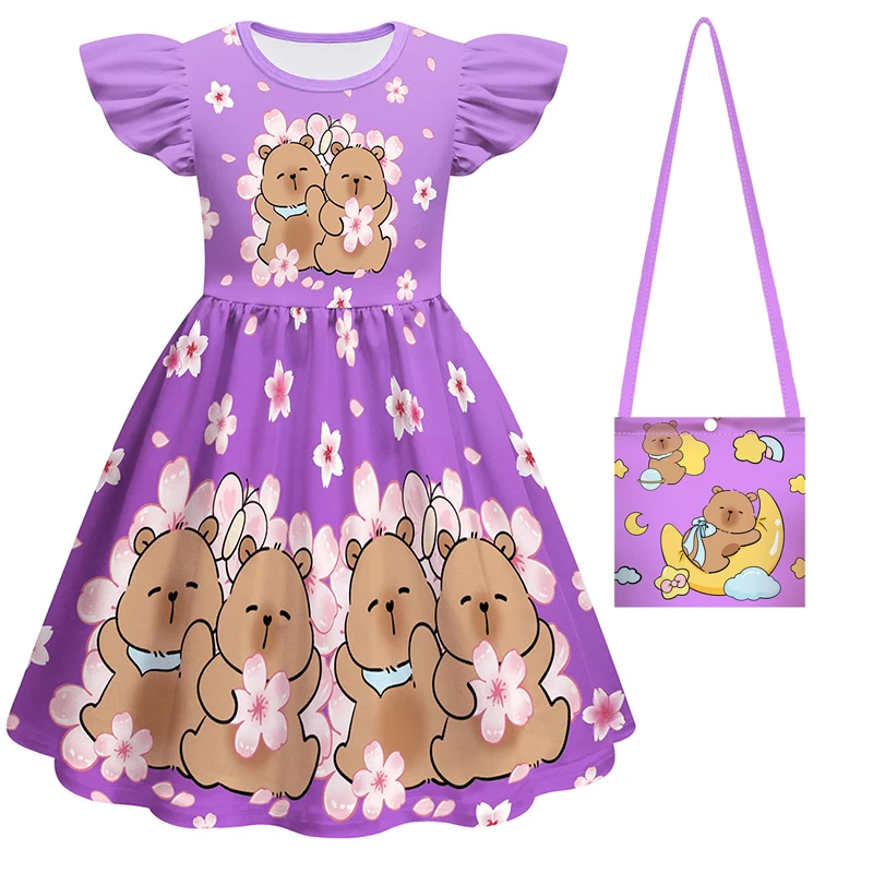 

Summe Kids Clothes Capybara Girls Dress Bag Vestidos Party Dresses Carnival Baby Costume Birthday Party costume