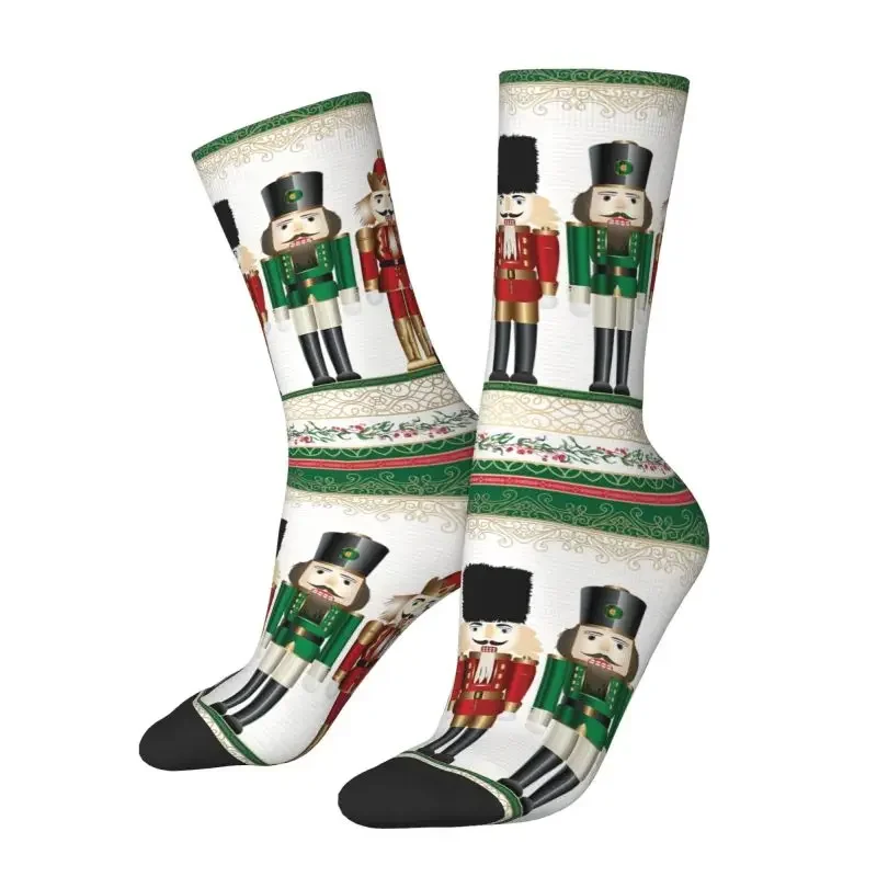 Merry Christmas Nutcrackers Dress Socks for Men Women Warm Funny Novelty Nutcracker Soldier Doll Gift Crew Socks