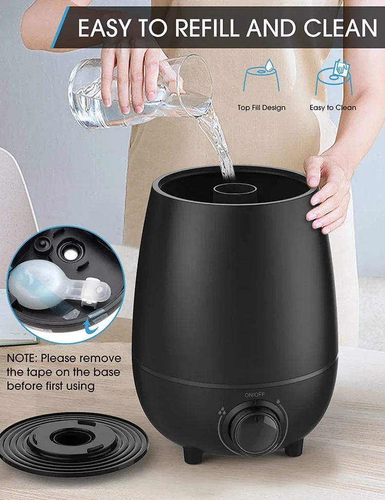 Merca 가정용 탁상용 조용한 가습기, 리모컨 쿨 미스트 초음파 가습기, OEM 4.5L