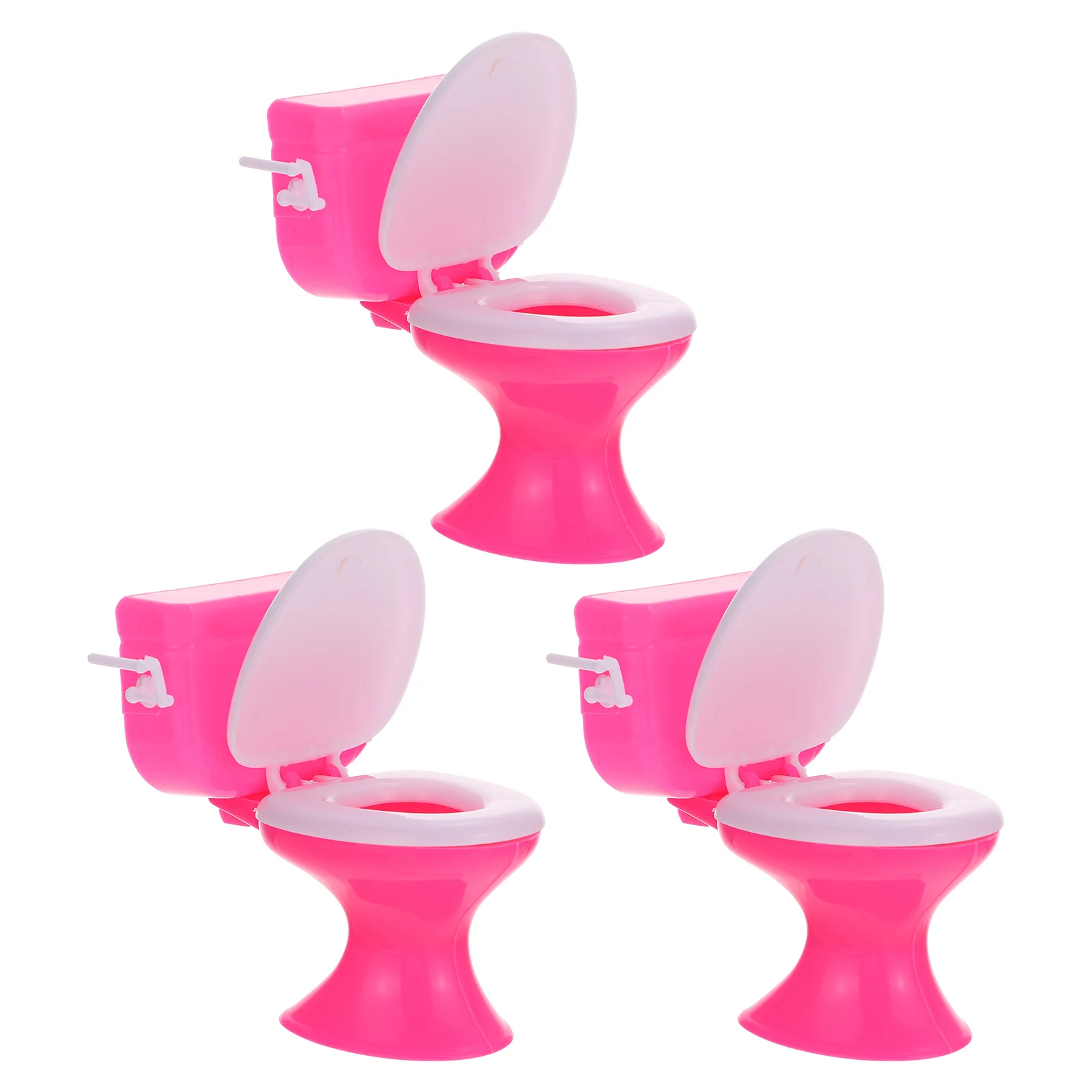 3 Stücke Babyspielzeug Badewanne Puppenhaus Toilette Badezimmer für Kinder Set 750X650X600CM Mini Rosa Möbel