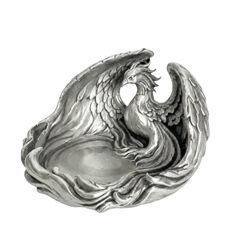 

Fashion Phoenix Shape Storage Tray Vintage Resin Multi-Color Coin Holder Tray Creative Realistic Jewelry Dish Desktop Organizer